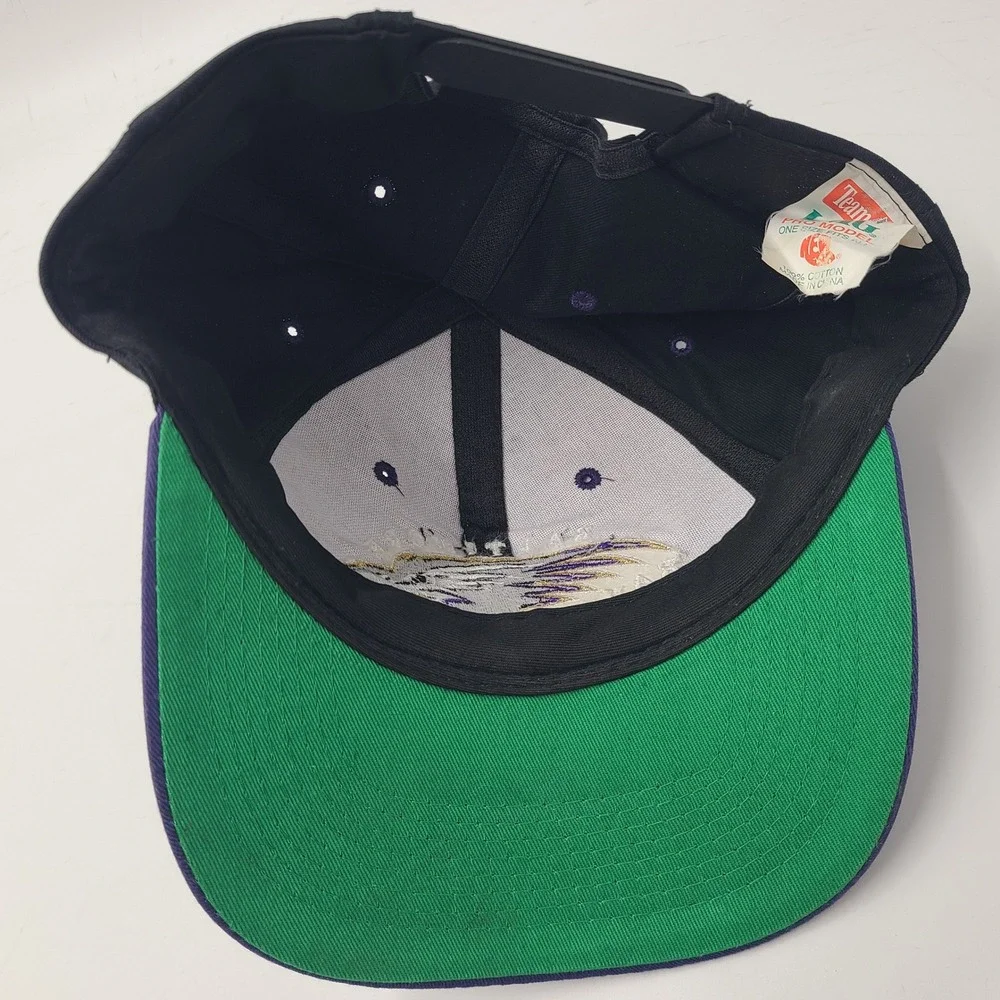 Vintage‎ Baltimore Ravens Hat Snapback (Fits Small) New Era KMG Black Purple NFL